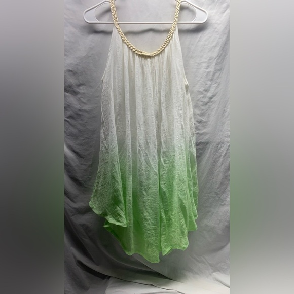 NWT Asymmetrical Cotton Gauze Cami Midi Dress Beach Cover Up sz L Boho Style - Picture 9 of 12